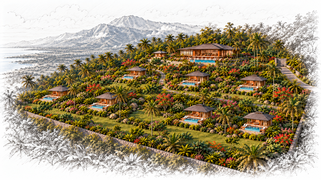 A forward view of the entire development concept